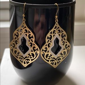 NEW Handmade Gold and Silver Teardrop Earring, great gift!